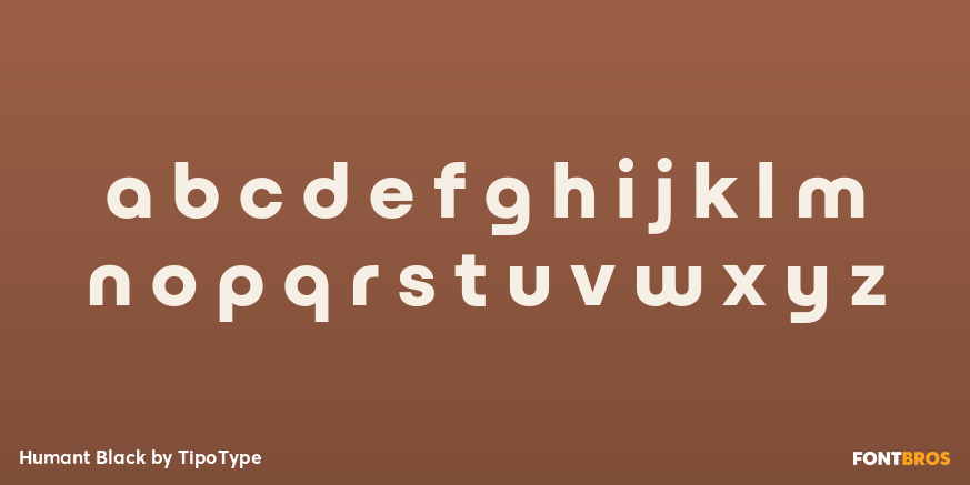 Humant Black Font Poster #1