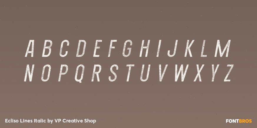 Ecliso Lines Italic Font Poster #2