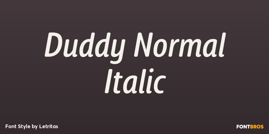 Duddy Normal Italic Poster