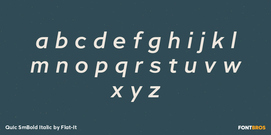 Quic SmBold Italic Font Poster #3