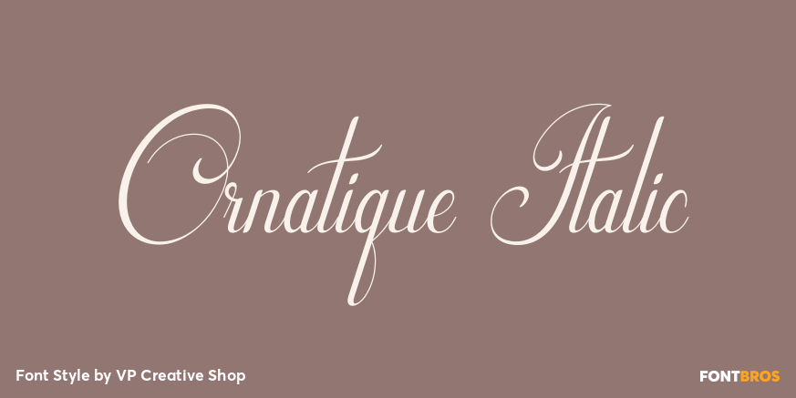 Ornatique Italic Poster