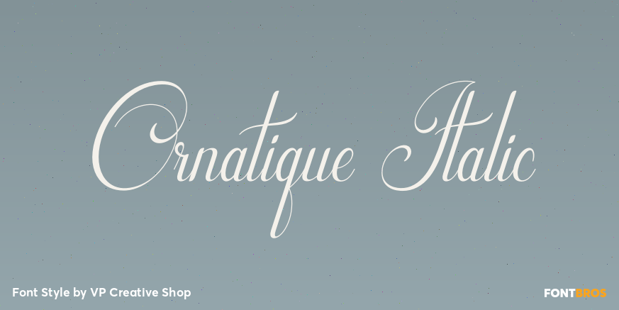 Ornatique Italic Poster