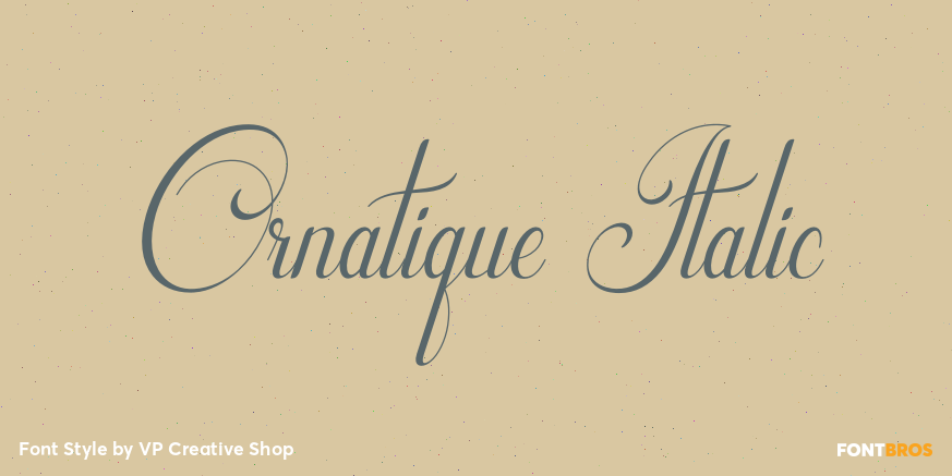 Ornatique Italic Poster