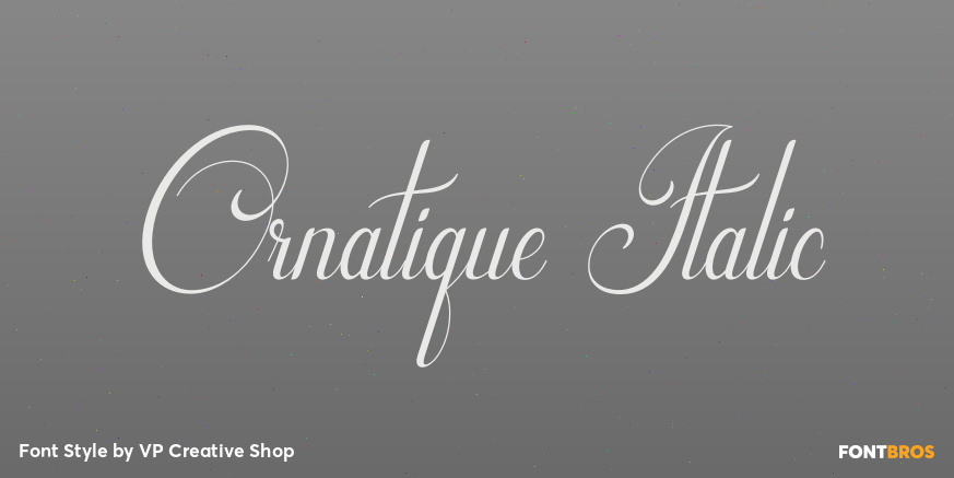 Ornatique Italic Poster