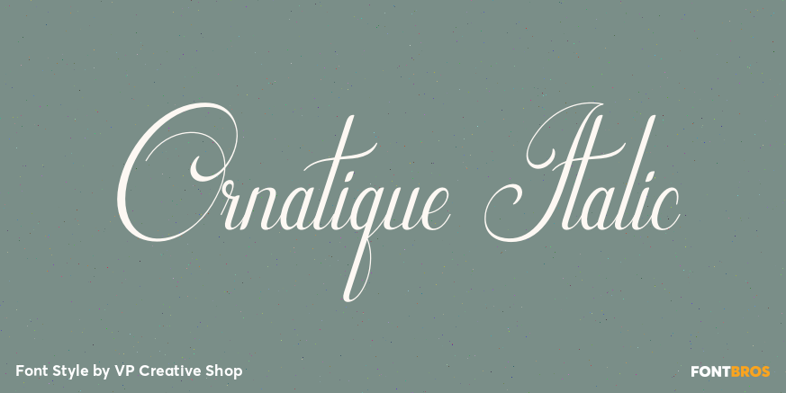 Ornatique Italic Poster
