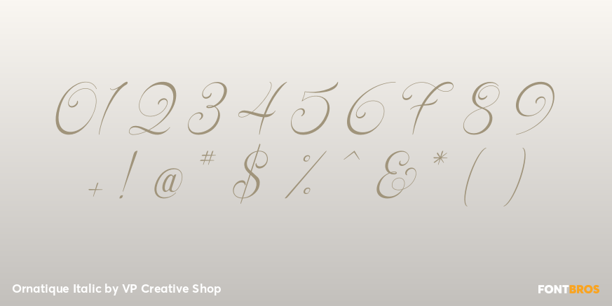 Ornatique Italic Font Poster #1