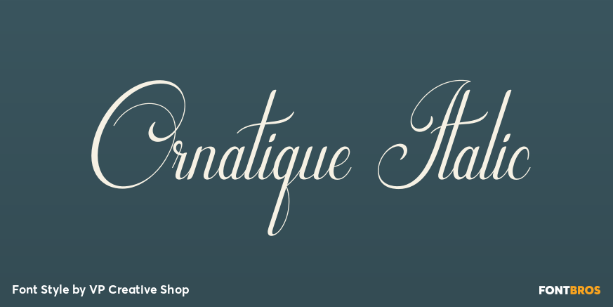 Ornatique Italic Poster