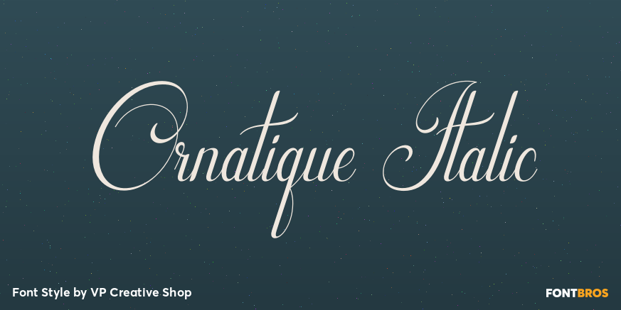 Ornatique Italic Poster