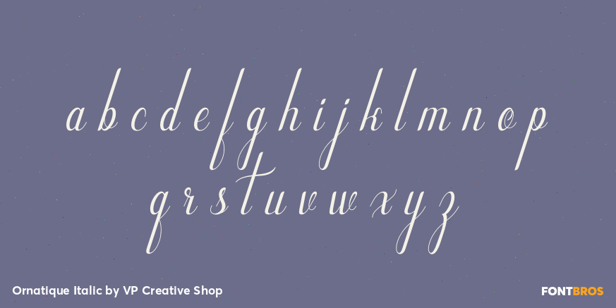 Ornatique Italic Font Poster #1