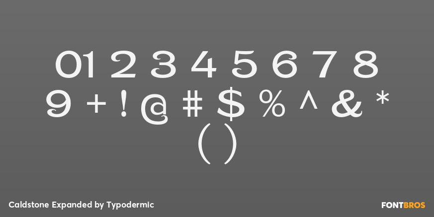 Caldstone Expanded Font Poster #1