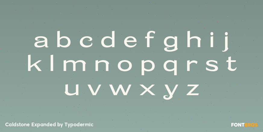 Caldstone Expanded Font Poster #1