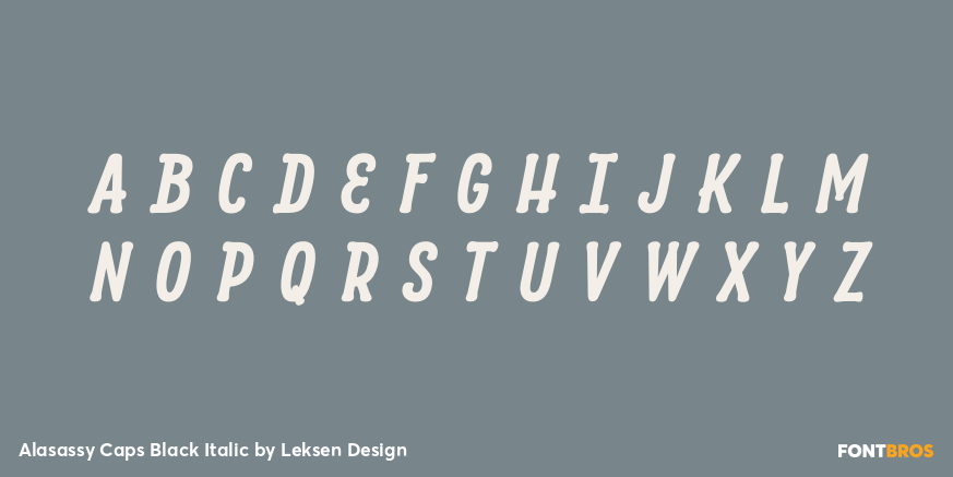 Alasassy Caps Black Italic Font Poster #2