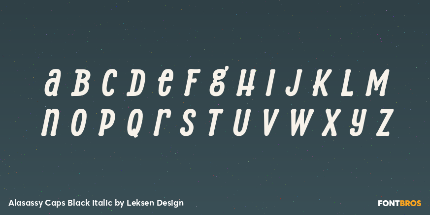 Alasassy Caps Black Italic Font Poster #3