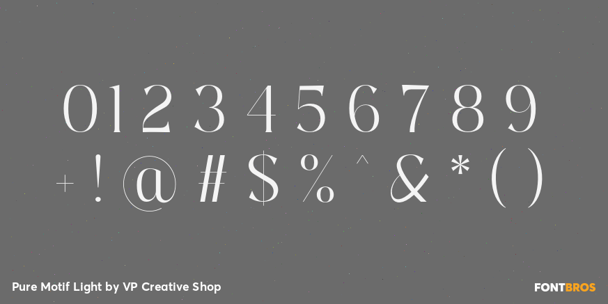 Pure Motif Light Font Poster #4