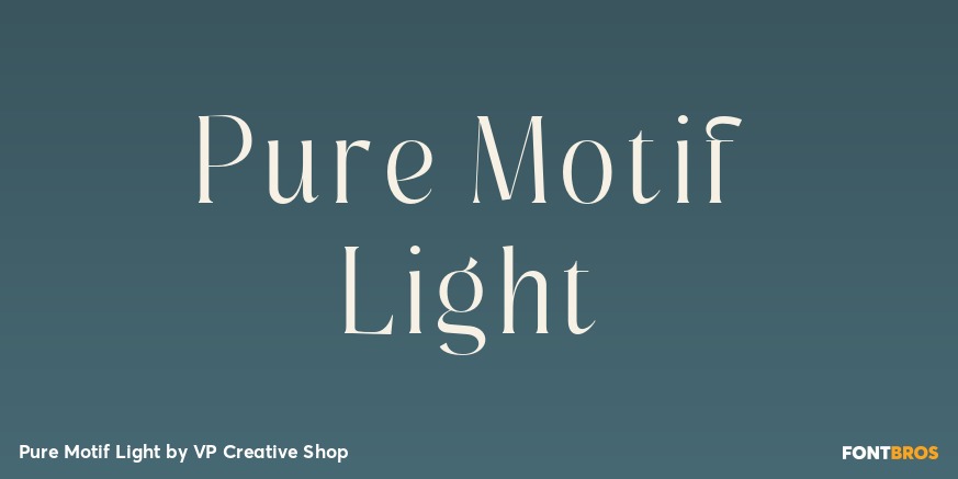 Pure Motif Light Font Poster #1