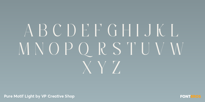 Pure Motif Light Font Poster #2