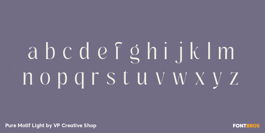 Pure Motif Light Font Poster #3