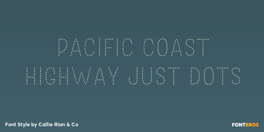 Pacific Coast Highway Just Dots Poster