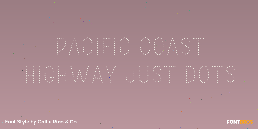 Pacific Coast Highway Just Dots Poster