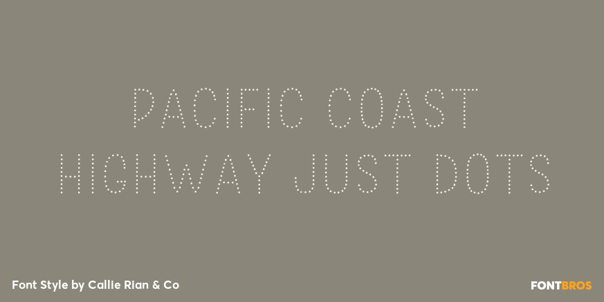 Pacific Coast Highway Just Dots Poster
