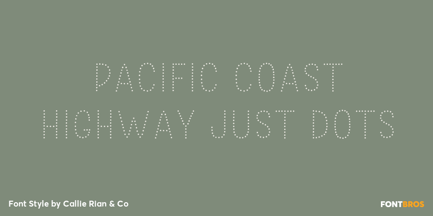 Pacific Coast Highway Just Dots Poster