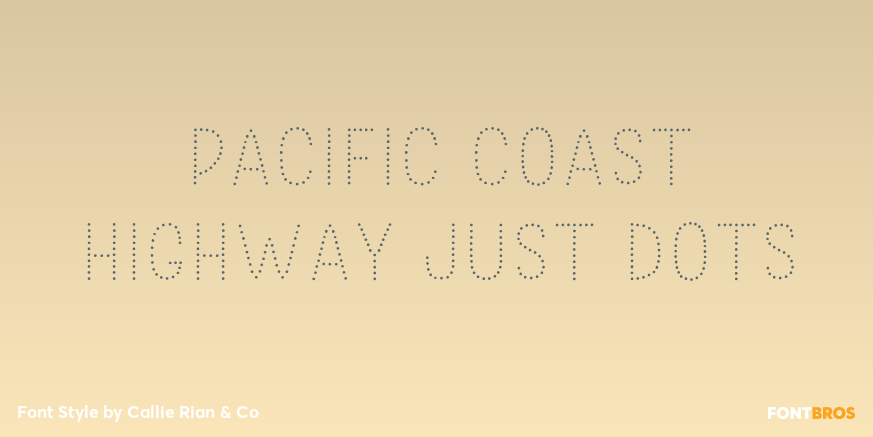 Pacific Coast Highway Just Dots Poster
