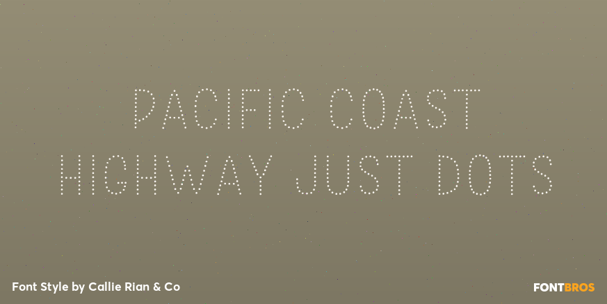 Pacific Coast Highway Just Dots Poster