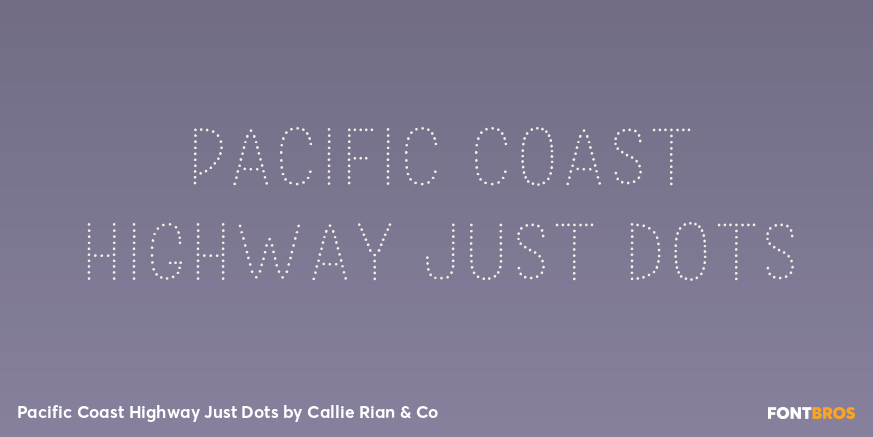 Pacific Coast Highway Just Dots Poster