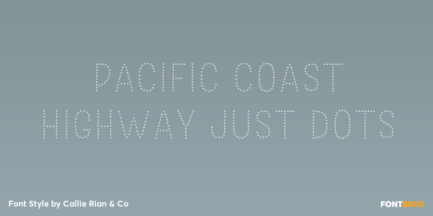 Pacific Coast Highway Just Dots Poster