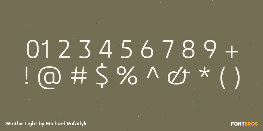 Wintler Light Font Poster #1