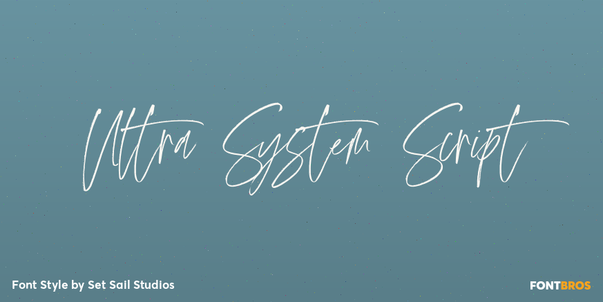 Ultra System Script Font Poster #1