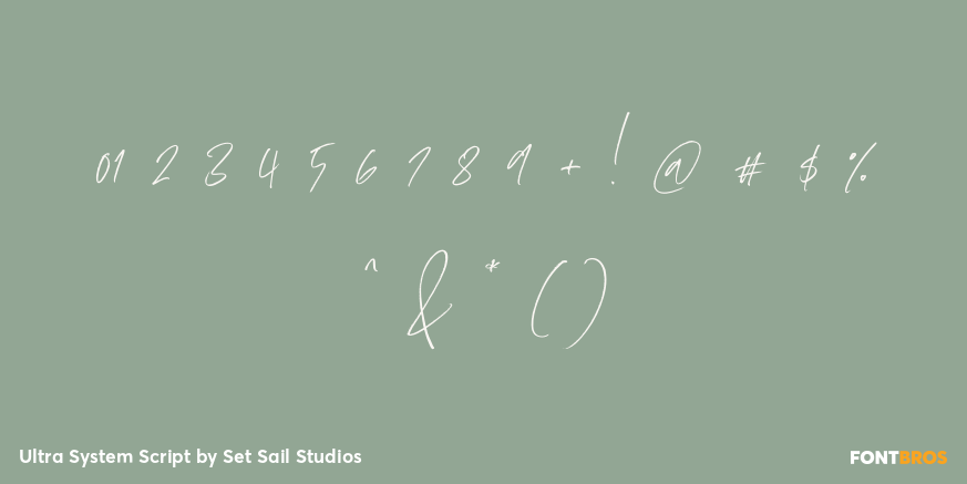 Ultra System Script Font Poster #1