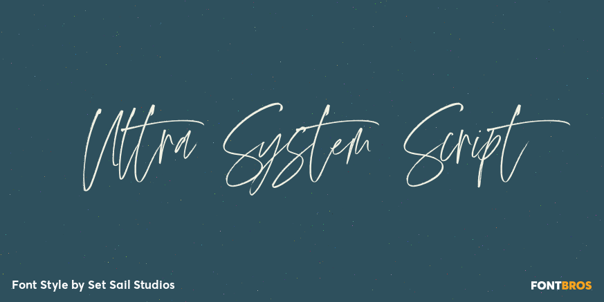Ultra System Script Font Poster #1