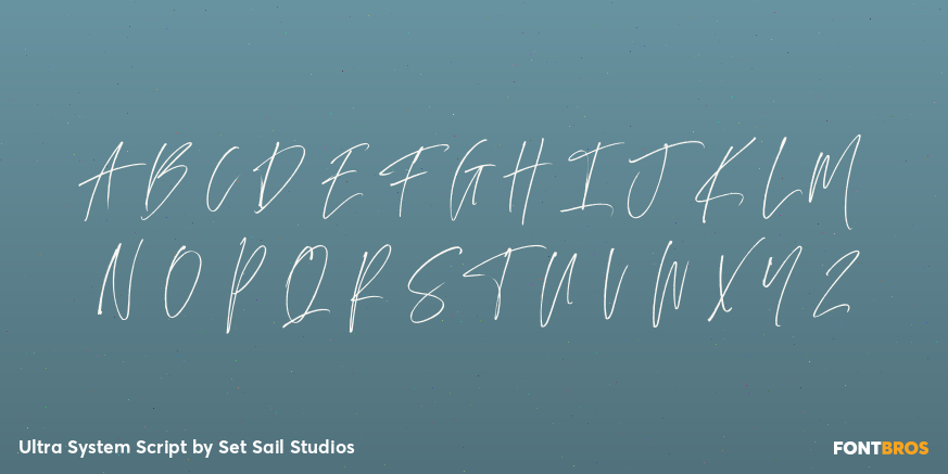 Ultra System Script Font Poster #2
