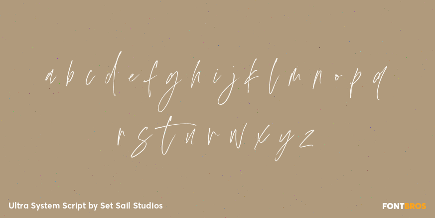 Ultra System Script Font Poster #3