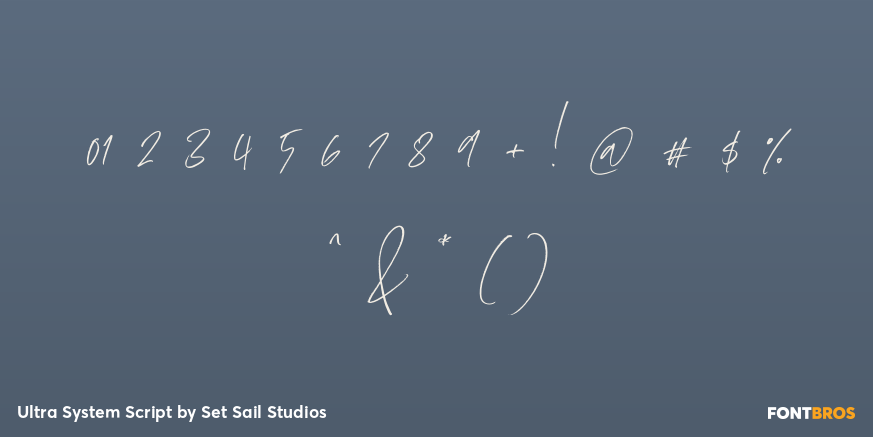 Ultra System Script Font Poster #4