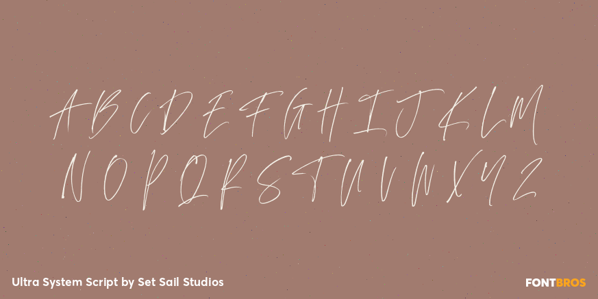 Ultra System Script Font Poster #1