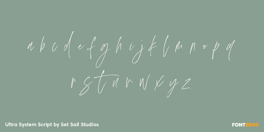 Ultra System Script Font Poster #1