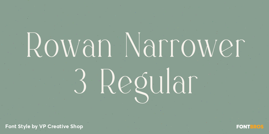 Rowan Narrower 3 Regular Font Poster #1