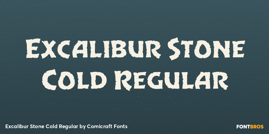 Excalibur Stone Cold Regular Font Style by Comicraft Fonts | Font Bros