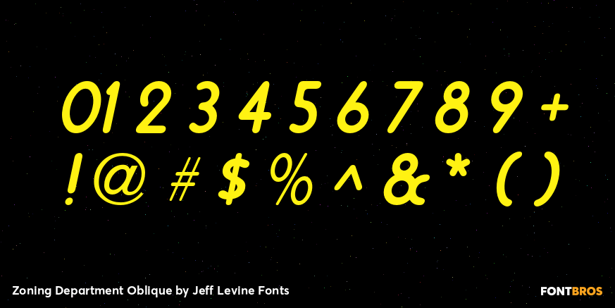 Zoning Department Oblique Font Poster #4