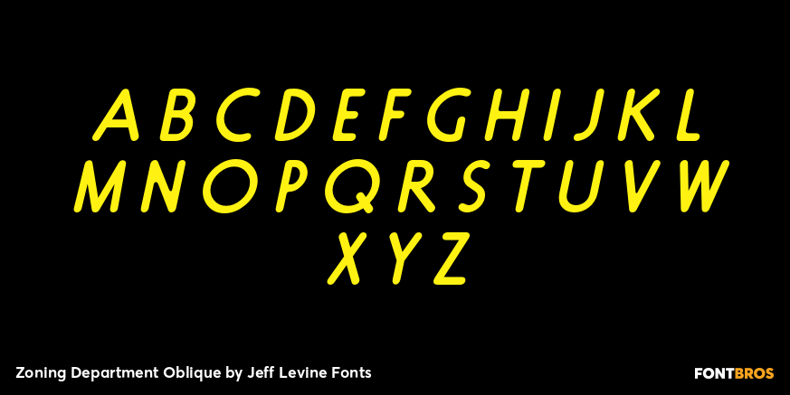 Zoning Department Oblique Font Poster #2