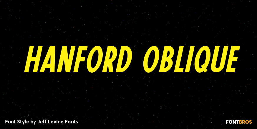 Hanford Oblique Font Poster #1