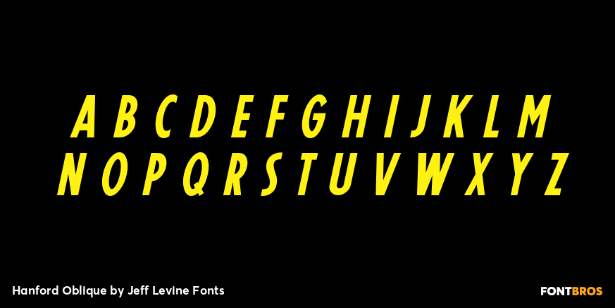 Hanford Oblique Font Poster #2