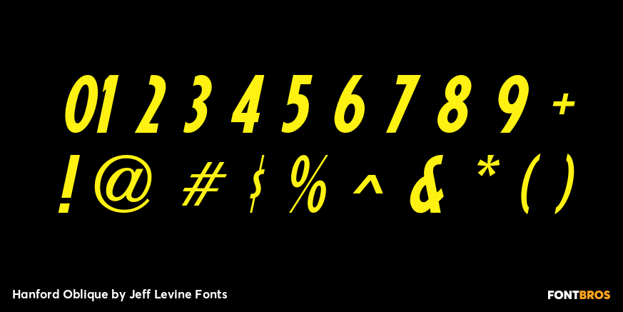 Hanford Oblique Font Poster #4
