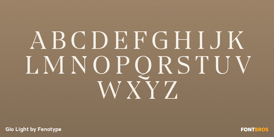 Gio Light Font Poster #2