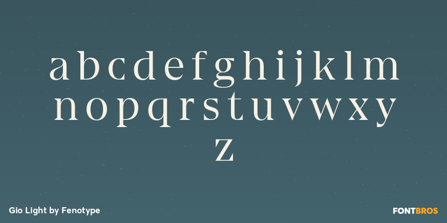 Gio Light Font Poster #3