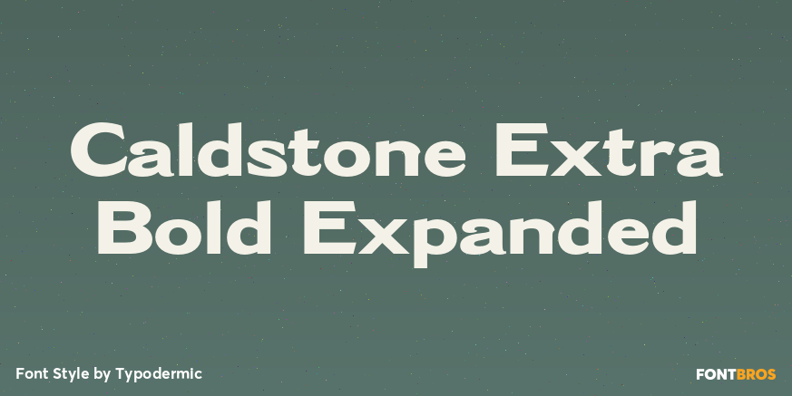 Caldstone Extra Bold Expanded Poster