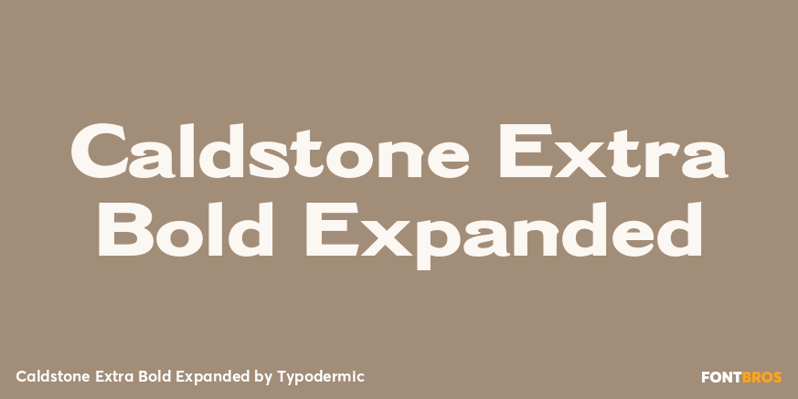 Caldstone Extra Bold Expanded Poster