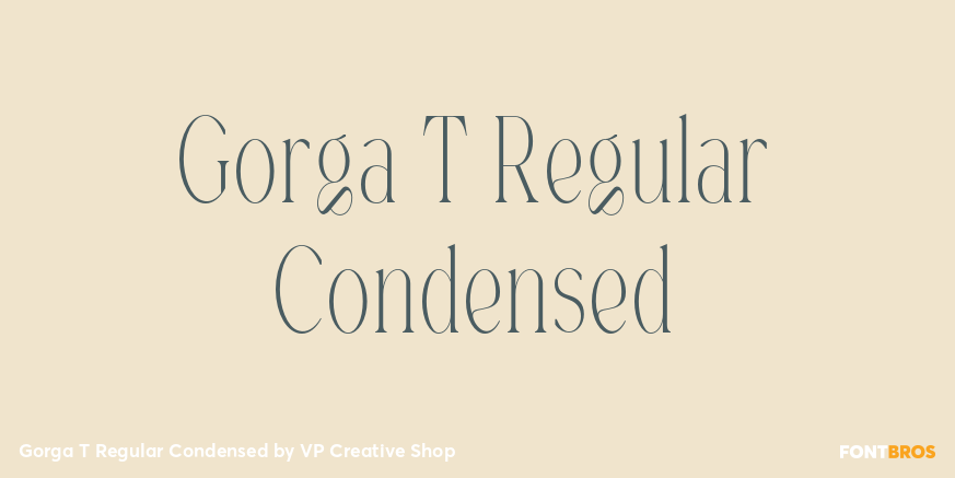 Gorga T Regular Condensed Font Poster #1
